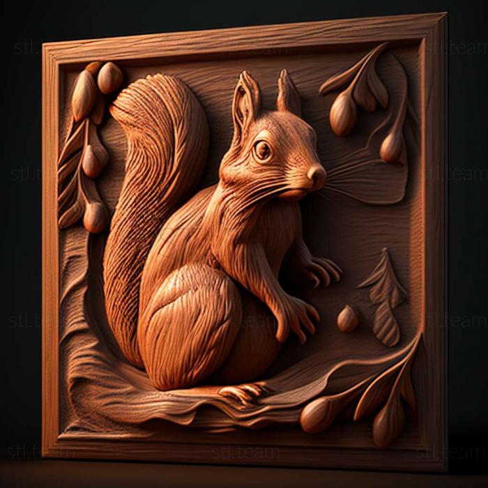 3D model squirrel (STL)